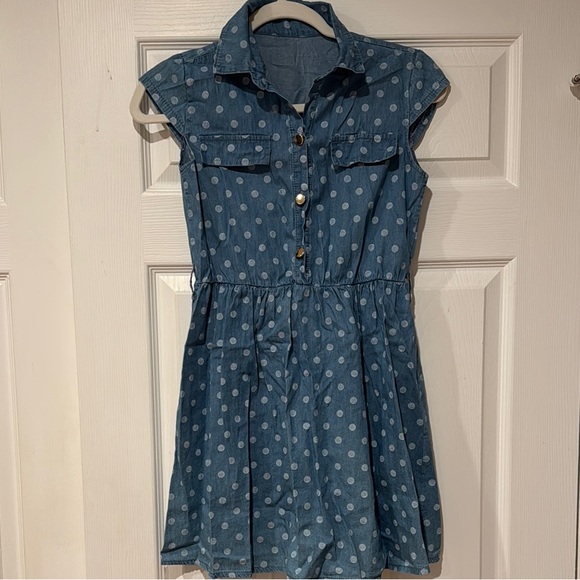 Blue Polka Dot Kids Dress